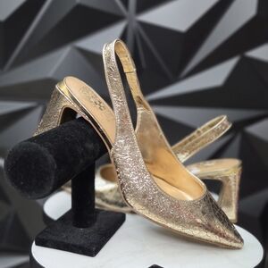 Vince Camuto Metallic Gold Pointed Heels